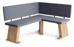 Vicco Esszimmer-Eckbank, Eiche, Anthrazit, Holzwerkstoff, 2-Sitzer, Rechteckig,