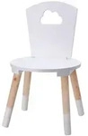 Home Styling Collection Kinderstuhl, Wei&szlig;, Holz, 1-Sitzer, 30x53x30 cm, Kinderzimmer