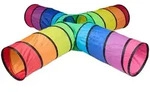 Relaxdays Spieltunnel, Mehrfarbig, Textil, Metall, 232x46x232 cm, Outdoor...