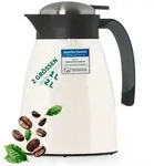 Blumtal Thermoskanne, Wei&szlig;, Metall, 1 L, Rund, Ausgie&szlig;en per Knopfdruck,...