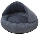 Hundekissen, Grau, Textil, Uni, F&uuml;llung: Schaumstoff, Vlies, rechteckig, 60 cm,