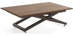 WFL Group Couchtisch, Walnuss, Metall, Nachbildung, 12-Sitzer,...