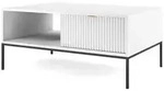 Bettso Couchtisch, Wei&szlig;, Schwarz, Metall, 104x46x68 cm, Wohnzimmer,