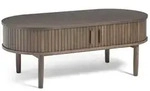 Selsey Couchtisch, Dunkelbraun, Holz, Oval, 120x45x60 cm, Wohnzimmer,