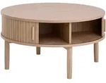 Selsey Couchtisch, Beige, Holz, Rund, 85x45x85 cm, Wohnzimmer, Wohnzimmertische,