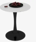 Redom Beistelltisch, Wei&szlig;, Stein, 70x72x70 cm, Wohnzimmer, Wohnzimmertische,