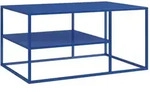 [en.casa] Couchtisch, Dunkelblau, Metall, Rechteckig, 90x45x60 cm, Wohnzimmer,