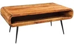 riess-ambiente Couchtisch, Braun, Metall, Rechteckig, 90x40x50 cm, Wohnzimmer,