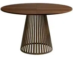 Mirjan24 Esstisch, Braun, Nussbaum, Metall, Rund,Rund, 100x76x100 cm, Esszimmer,