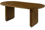 Massivmoebel24 Esstisch, Braun, Holz, Echtholz,Mangoholz, Oval, 90x76x180 cm,