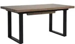 Beautysofa Esstisch, Walnuss, Metall, 160x75x90 cm, Esszimmer, Tische, Esstische