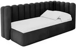 Altdecor Einzellbett, Schwarz, Textil, 80x200 cm, Kinderzimmer & Jugendzimmer,