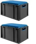Proregal Eurobox, Schwarz, Kunststoff, Rechteckig, 40x36.5x60 cm, Ordnen &