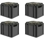 Proregal Eurobox, Schwarz, Kunststoff, Rechteckig, 30x36.5x40 cm, Ordnen &