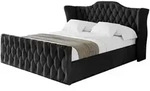 Altdecor Polsterbett, Schwarz, Textil, H3 + H4, 180x200 cm, Schlafzimmer,...