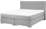 Beliani Boxspringbett, Hellgrau, Textil, 160x200 cm, Schlafzimmer, Betten,