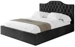Altdecor Polsterbett, Schwarz, Textil, H3 + H4, 120x200 cm, Schlafzimmer,...