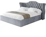 Altdecor Polsterbett, Grau, Textil, H3 + H4, 140x200 cm, Schlafzimmer, Betten,