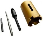 Boni-Shop Steinbohrer, Gold, Metall, 8.2x1x30 cm, Freizeit, Heimwerken,
