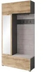 P & B Garderobe, Anthrazit, Kastanieneiche, Holzwerkstoff, 5 F&auml;cher, 115x231.9x37.5