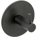 Sch&ouml;ner Wohnen Haken Meleto, Schwarz, Metall, rund, 7x7x5 cm, Badaccessoires,