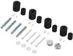 LuxeBath Halterung, Schwarz, Kunststoff, 2x2x3.5 cm, Wohnzimmer, Regale,