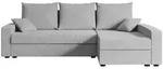 Altdecor Ecksofa, Hellgrau, Kunststoff, 4-Sitzer, L-Form, 231x140 cm,...