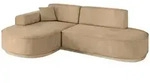Altdecor Ecksofa, Taupe, Textil, 3-Sitzer, L-Form, 243x171 cm, Wohnzimmer,...