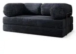 Masseno Bettsofa, Schwarz, Textil, 3-Sitzer, 170x68x80 cm, Wohnzimmer, Sofas &