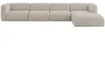 Altdecor Ecksofa, Beige, Kunststoff, 5-Sitzer, 409x179 cm, Wohnzimmer, Sofas &