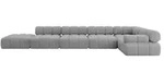 Altdecor Ecksofa, Hellgrau, Textil, 7-Sitzer, L-Form, 475x190 cm, Wohnzimmer,...