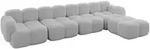 Altdecor Ecksofa, Edelstahl, Kunststoff, 6-Sitzer, 390x205 cm, Wohnzimmer,...