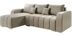 Mirjan24 Ecksofa, Beige, Metall, L-Form,L-Form, 244x147 cm, Wohnzimmer, Sofas &