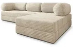Masseno Ecksofa, Creme, Textil, 4-Sitzer, L-Form, 270x160 cm, Wohnzimmer, Sofas &