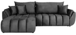 WFL Group Ecksofa, Grau, Textil, 3-Sitzer, L-Form, 280x184 cm, Wohnzimmer, Sofas &