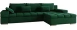 Mirjan24 Ecksofa, Smaragdgr&uuml;n, Gr&uuml;n, Textil, 6-Sitzer, Ottomane rechts,L-Form,