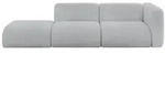 Altdecor Sofa, Blaugrau, Kunststoff, 3-Sitzer, L-Form, 296x70x89 cm, Wohnzimmer,
