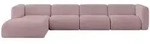 Altdecor Ecksofa, Rosa, Kunststoff, 5-Sitzer, 409x179 cm, Wohnzimmer, Sofas &