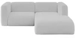 Altdecor Ecksofa, Silber, Kunststoff, 2-Sitzer, 227x179 cm, Wohnzimmer, Sofas &