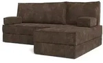 Masseno Ecksofa, Braun, Textil, 3-Sitzer, L-Form, 200x120 cm, Wohnzimmer, Sofas &