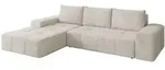 Mirjan24 Eckschlafsofa, Sahara, Kunststoff, 5-Sitzer, Ottomane links,L-Form, 275x173