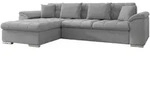 Mirjan24 Ecksofa, Grau, Textil, 5-Sitzer, Ottomane links,Rechteckig, 280x160 cm,
