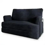 Masseno Bettsofa, Schwarz, Textil, 2-Sitzer, 140x86x60 cm, Wohnzimmer, Sofas &