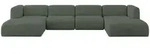 Altdecor Wohnlandschaft, Gr&uuml;n, Kunststoff, 5-Sitzer, 408x70x179 cm, Wohnzimmer,