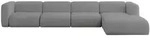 Altdecor Ecksofa, Schiefer, Kunststoff, 5-Sitzer, 409x179 cm, Wohnzimmer, Sofas &