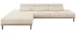 Altdecor Elektrisches, Sand, Textil, 4-Sitzer, L-Form, 316x205 cm, Wohnzimmer,...