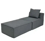 MCW Chaiselongue, Grau, Textil, 75x63x194 cm, Wohnzimmer, Sessel, Relaxliegen