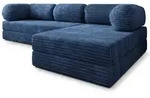 Masseno Ecksofa, Blau, Textil, 4-Sitzer, L-Form, 270x160 cm, Wohnzimmer, Sofas &