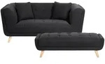 Beliani 2-Sitzer-Sofa, Hellbraun, Textil, Eukalyptusholz, 176x78x72 cm,...