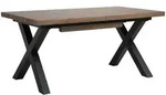 Beautysofa Esstisch, Walnuss, Metall, 160x77x90 cm, Esszimmer, Tische, Esstische